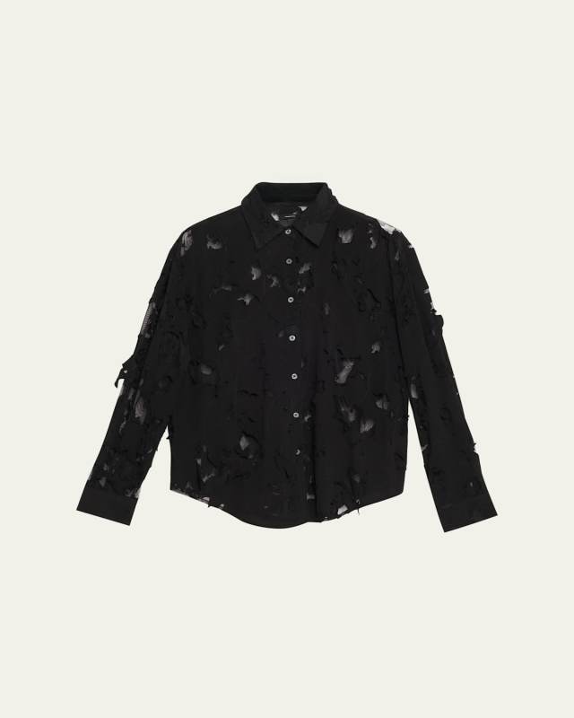 Destroyed Slim Shirt